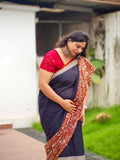 Black Floral Mulmul Saree – Soft, Elegant & Effortless 🖤